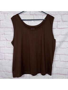 Lauren Hansen Brown Sleeveless Tank Top XXL